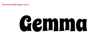 Gemma Groovy Name Tattoo Designs
