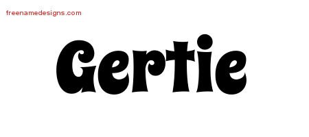 Gertie Groovy Name Tattoo Designs
