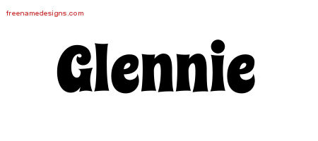 Glennie Groovy Name Tattoo Designs