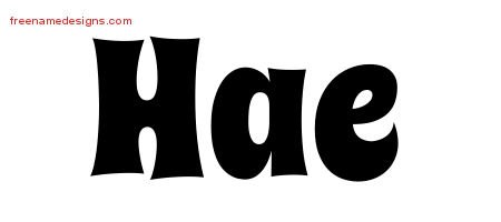 Hae Groovy Name Tattoo Designs