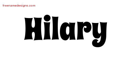 Hilary Groovy Name Tattoo Designs