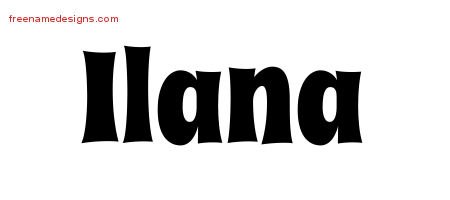 Ilana Groovy Name Tattoo Designs