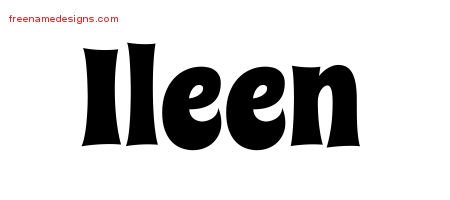 Ileen Groovy Name Tattoo Designs