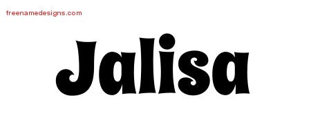 Jalisa Groovy Name Tattoo Designs