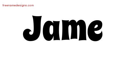 Jame Groovy Name Tattoo Designs