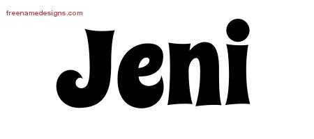 Jeni Groovy Name Tattoo Designs