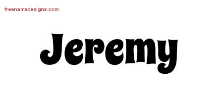Jeremy Groovy Name Tattoo Designs