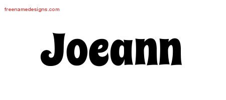 Joeann Groovy Name Tattoo Designs