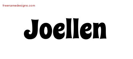 Joellen Groovy Name Tattoo Designs