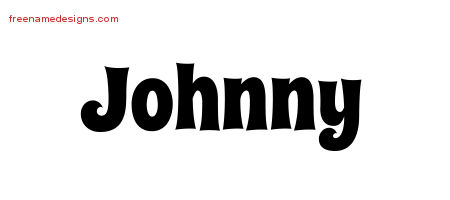 Groovy Name Tattoo Designs Johnny Free Lettering - Free Name Designs