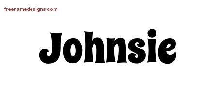 Johnsie Groovy Name Tattoo Designs