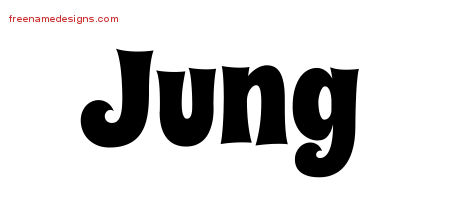 Jung Groovy Name Tattoo Designs