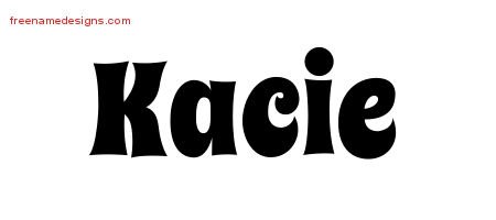 Kacie Groovy Name Tattoo Designs