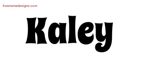 Kaley Groovy Name Tattoo Designs