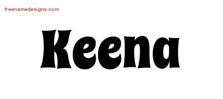 Keena Groovy Name Tattoo Designs