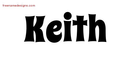 Keith Groovy Name Tattoo Designs
