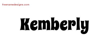 Kemberly Groovy Name Tattoo Designs