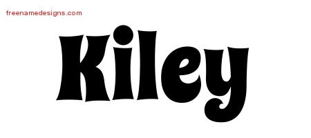 Kiley Groovy Name Tattoo Designs
