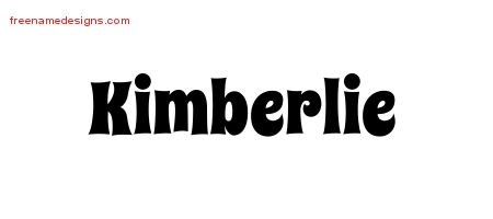 Kimberlie Groovy Name Tattoo Designs