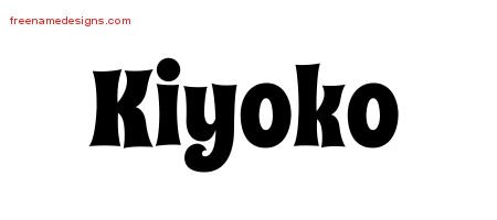 Kiyoko Groovy Name Tattoo Designs