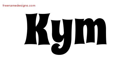 Kym Groovy Name Tattoo Designs