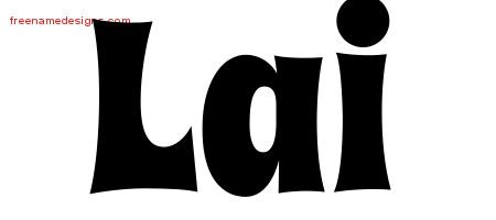 Lai Groovy Name Tattoo Designs