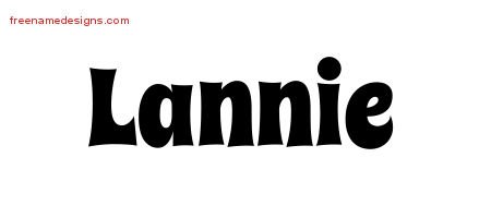 Lannie Groovy Name Tattoo Designs