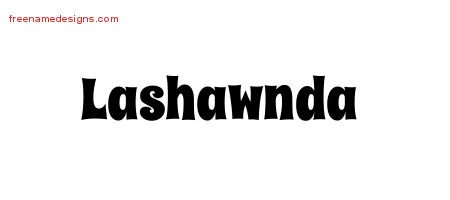 Lashawnda Groovy Name Tattoo Designs