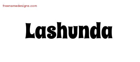 Lashunda Groovy Name Tattoo Designs