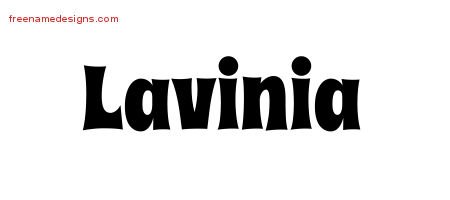 Lavinia Groovy Name Tattoo Designs