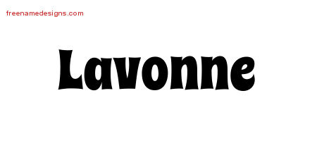 Lavonne Groovy Name Tattoo Designs