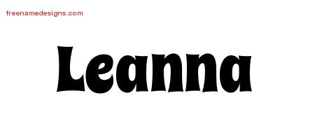 Leanna Groovy Name Tattoo Designs
