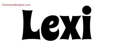 Lexi Groovy Name Tattoo Designs