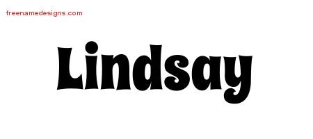 Lindsay Groovy Name Tattoo Designs