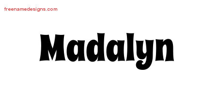 Madalyn Groovy Name Tattoo Designs