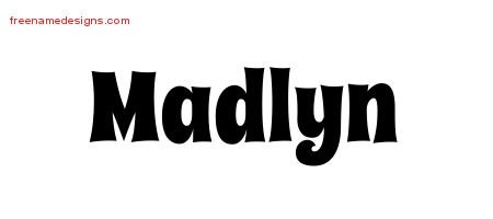 Madlyn Groovy Name Tattoo Designs
