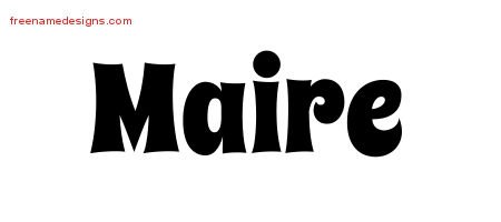 Maire Groovy Name Tattoo Designs