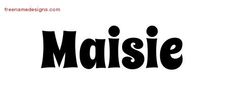 Maisie Groovy Name Tattoo Designs