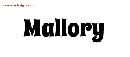 Mallory Groovy Name Tattoo Designs