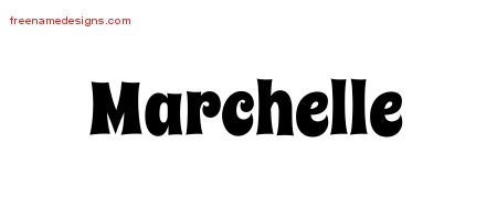 Marchelle Groovy Name Tattoo Designs