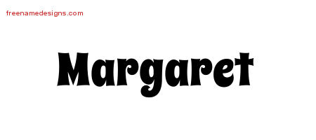 Margaret Groovy Name Tattoo Designs