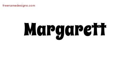 Margarett Groovy Name Tattoo Designs