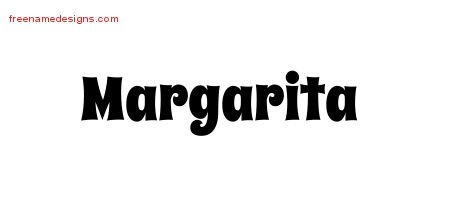 Margarita Groovy Name Tattoo Designs
