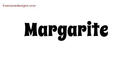 Margarite Groovy Name Tattoo Designs