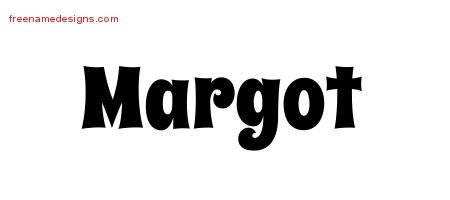Margot Groovy Name Tattoo Designs