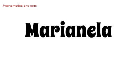 Marianela Groovy Name Tattoo Designs
