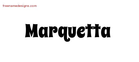Marquetta Groovy Name Tattoo Designs