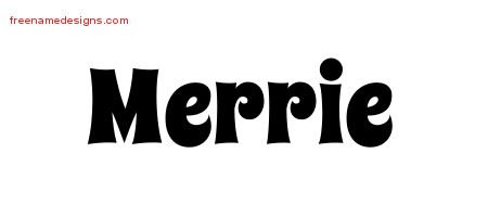 Merrie Groovy Name Tattoo Designs