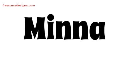 Minna Groovy Name Tattoo Designs