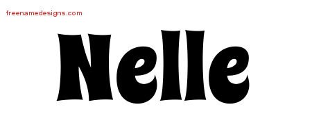 Nelle Groovy Name Tattoo Designs